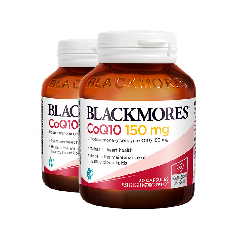 阿里健康官方】BLACKMORES澳佳宝辅酶素q10软胶囊150mg30粒*2熬夜