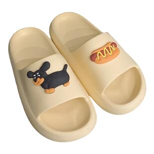 细细条 男女可爱ins卡通小狗拖鞋夏季外穿居家用防滑软底洗澡凉拖
