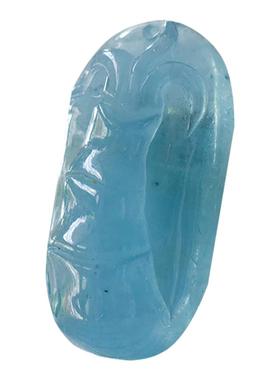 巴西天然海蓝宝吊坠通透冰种