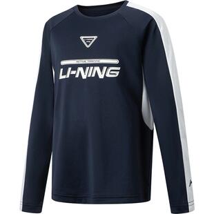 李宁儿童速干衣透气长袖T恤2026新款夏季男童装女羽毛球训练衣服