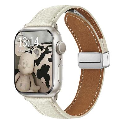 iwatchs10女磁吸真皮手表带显白