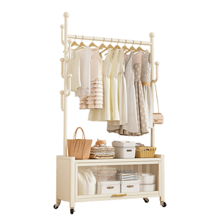 学生儿童衣帽架落地卧室衣柜挂衣架收纳置物架家用房间晾衣架防尘