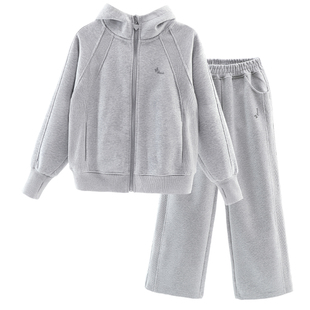 迪士尼女童套装春装2026新款洋气大童休闲外套秋季运动裤青少年装