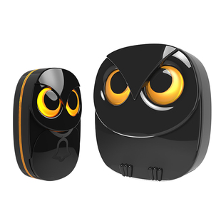 门铃无线家用户外防水超远呼叫器猫头鹰卡通个性创意老人电子门钟