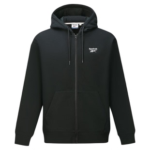 Reebok锐步官方26新款男女复古LOGO简约休闲时尚针织夹克外套