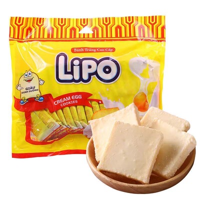 lipo面包干休闲食品小吃独立小包装饼干进口零食特产零食充饥解饿