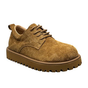 男士工装鞋2025秋季新款低帮马丁靴复古厚底增高鞋系带轻便休闲鞋