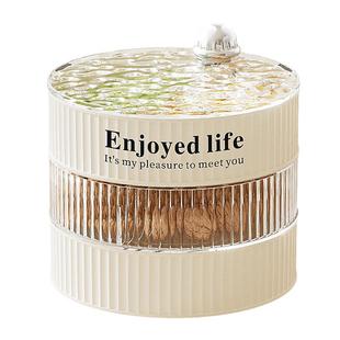 新年糖果盒客厅茶几家用轻奢零食摆放盘叠加收纳盒旋转多层干果盘