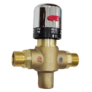 温控阀无回水管热水循环免插电恒温阀零冷水h阀 高温关闭低温打开