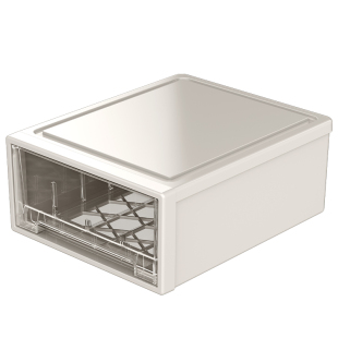 抽屉式桌面收纳盒透明药箱药品收纳箱办公桌杂物防尘整理盒子带盖