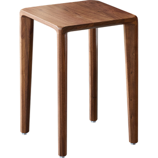 北美黑胡桃木实木凳子家用可叠放方凳简约餐凳板凳榫卯高凳子坐凳