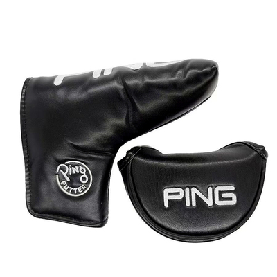 高尔夫推杆帽套 皮革 直角 半圆 推杆头套保护 golf putter cover