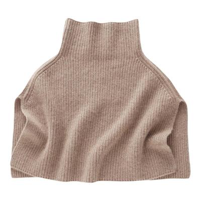 羊绒披肩围脖保暖高领双开衩斗篷