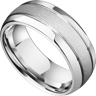 飒雅戒指男士时来运转镀黄金磨砂潮男戒个性高级感食指钨金指环女