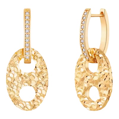 TWINSLULU高级碎冰冰猪鼻子耳环