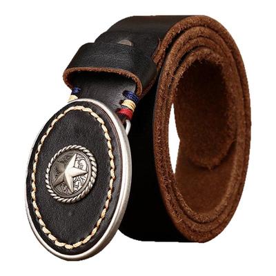 PUBLIC RADIO | 美国德州之星头层牛皮警长腰带西部牛仔骑警GTA款