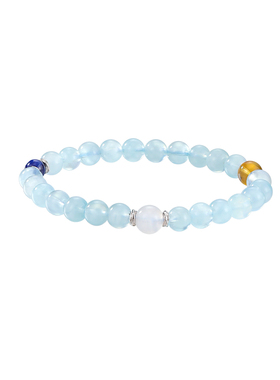 卡蒂罗海盐冰糖手串海蓝宝小众能量生日礼物项链2025新款爆款