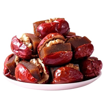 酸甜抱抱果新疆和田大红枣夹核桃仁山楂糕夹心派孕妇干果小零食