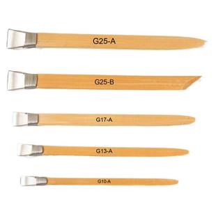 单支带齿泥塑雕塑工具竹制刮刀目结土泥塑油泥刀修坯刀精雕软油泥