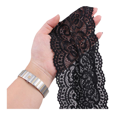 黑白色宽蕾丝花边辅料装饰衣服