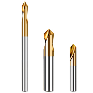 高速钢含钴镀钛690120度定心钻定位钻点钻头倒角中心钻加长3-20mm