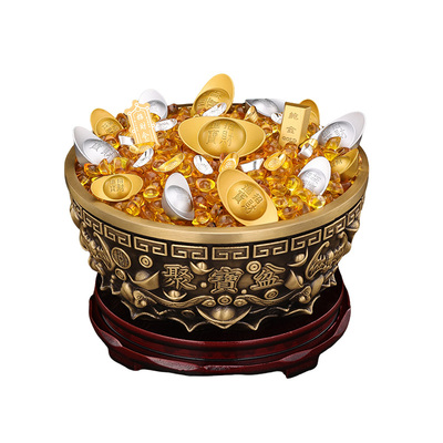 聚宝盆里放的东西配件黄铜米缸