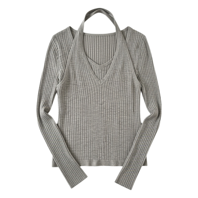 2026春装减龄百搭浅色针织衫