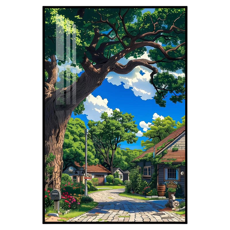 宫崎骏动漫小清新治愈风景挂画