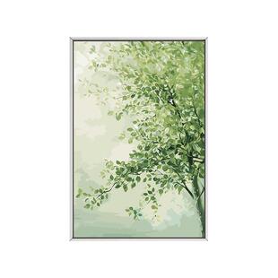 diy数字油画高级感手工填色画醒时客厅玄关大尺寸挂画装饰画