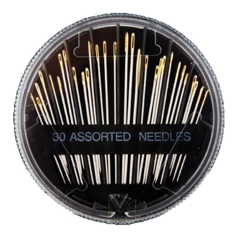 金尾针手工针圆盘金尾针手缝针盒缝补针双燕牌大眼优盒缝衣针