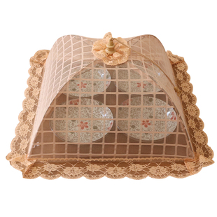 家用剩菜罩盖菜罩可折叠饭桌罩遮菜罩子正方形餐桌罩食物罩饭菜罩