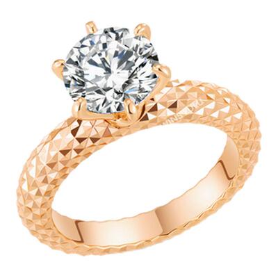 TWINSLULU百搭肌理纹六爪戒指