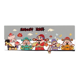 五福临门财神2026马新年贴纸电视机背景墙体装饰氛围布置画3d立体