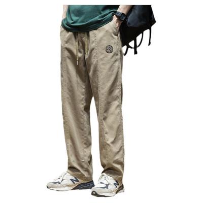 卡其色直筒工装休闲裤男宽松长裤