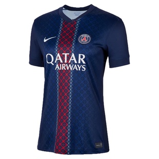Nike联名PSG大巴黎圣日耳曼25/26赛季主场女球迷短袖T足球衣速干