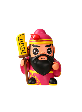 Q版关公财神像装饰玄关车载摆件