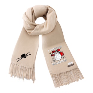 摇滚架子鼓演出爵士乐Drum乐器乐队鼓手围巾男女秋冬保暖围脖披肩