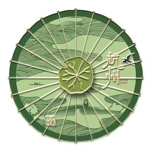 正版 十里西湖文创杭州冰箱贴金属旋转磁贴伞旅游城市纪念品礼物