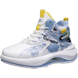 回力篮球鞋男款冬季2025新款高颜值皮质缓震回弹高帮防水运动鞋男