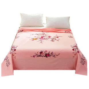 纯棉老粗布上海老式老牌80年代床单双人全棉加厚防滑大牡丹花秋冬