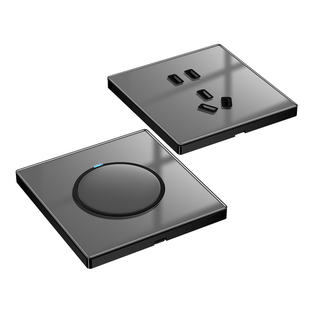 国际电工86型墙壁双开双控开关插座面板家用单开双联一灯两位开关