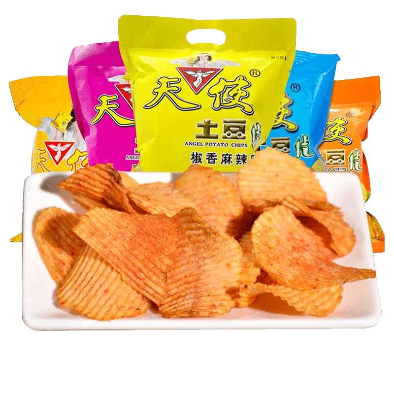 天使土豆片5袋整箱云南特产洋芋片大包装天使薯片麻辣膨化食品