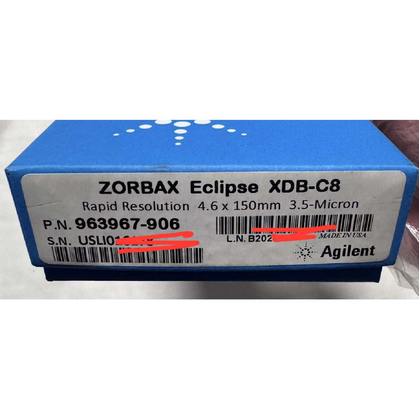 议价963967-906安捷伦色谱柱RR Eclipse XDB-C8 4.6x150mm 3.5μm