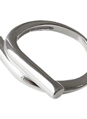 古罗珠宝女925银开口调节交叉戒