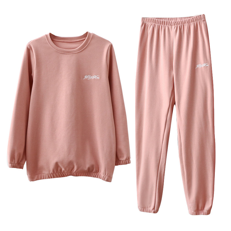 秋冬德绒可外穿宅宅家居服套装