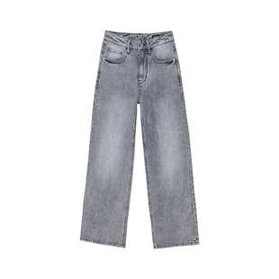 ABLE JEANS【拖地裤】2026春新品女士复古水洗牛仔裤阔腿拖地裤