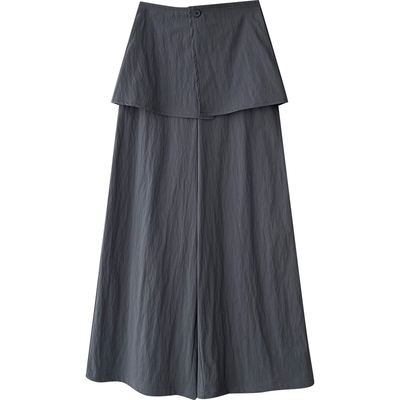 日韩系春夏高腰气球阔腿裤两件套