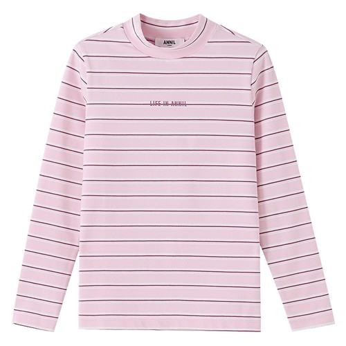 【中领条纹T】安奈儿童装男童女童长袖T恤2025秋新款弹力打底衫