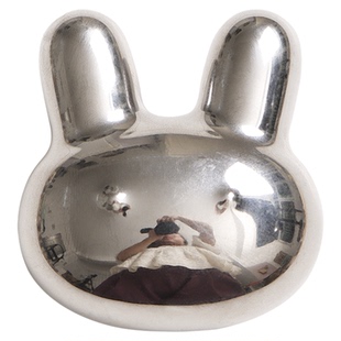 轻奢派银色卡通儿童衣柜拉手柜门抽屉把手陶瓷可爱高级感创意简约