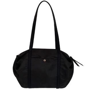 自制褶皱饺子包轻便尼龙芭蕾瑜伽包上班旅行手提韩系大容量单肩包